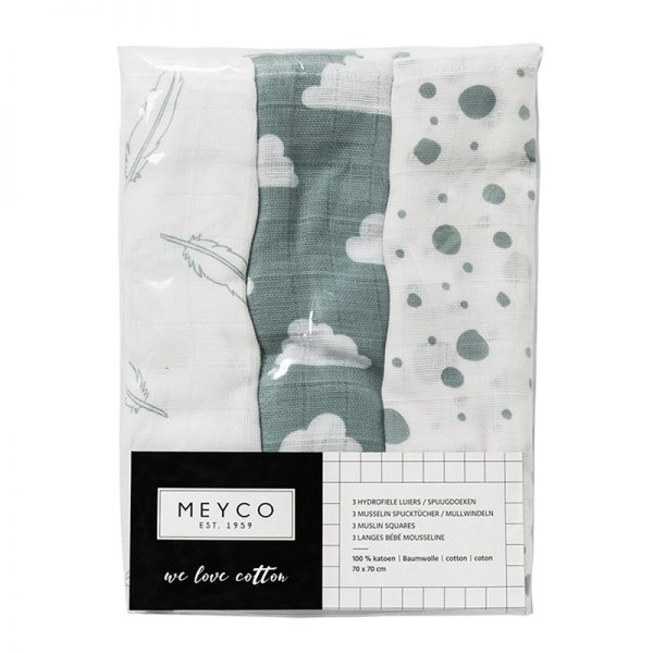 Meyco hydrofiele luiers stone green verpakking1