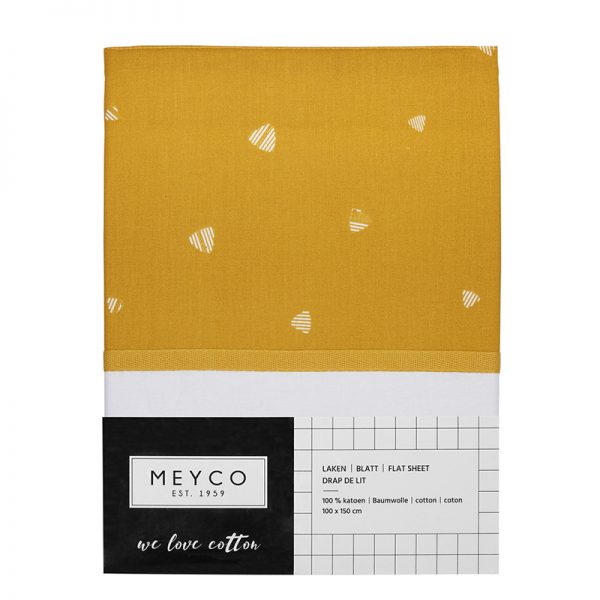 Meyco laken triangle okergeel verpakking